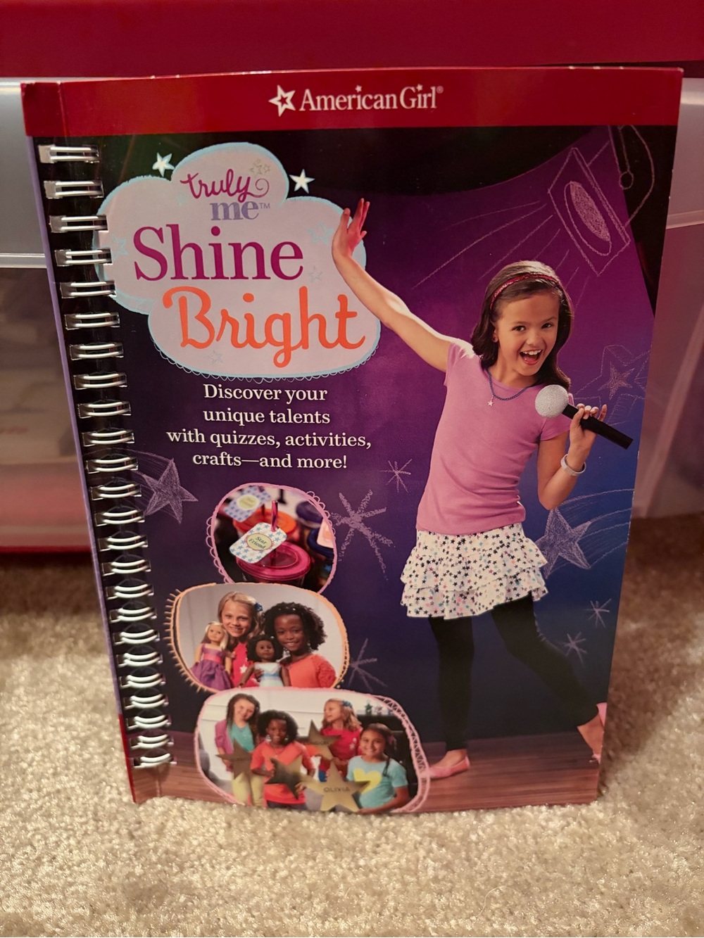 American Girl Truly Me "Shine Bright" Activity Book - Purple & Pink